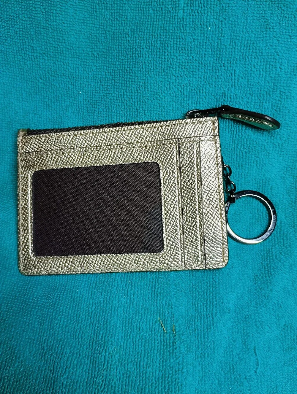 Coach Mini Skinny ID Case Metallic Gold/Platinum